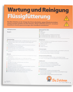 Wartungstafel D: Flüssigfütterung